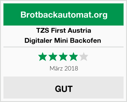 TZS First Austria Digitaler Mini Backofen  Test