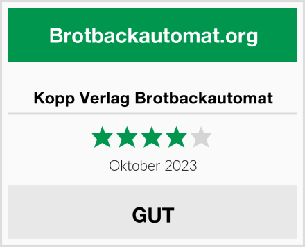  Kopp Verlag Brotbackautomat Test