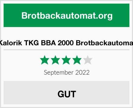  Kalorik TKG BBA 2000 Brotbackautomat Test