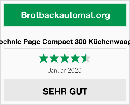  Soehnle Page Compact 300 Küchenwaage Test