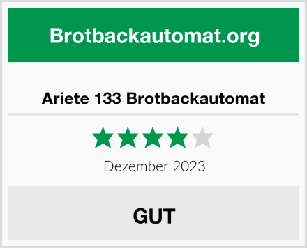  Ariete 133 Brotbackautomat Test