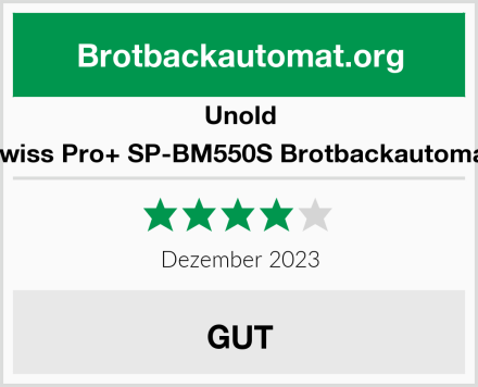 Unold Swiss Pro+ SP-BM550S Brotbackautomat Test
